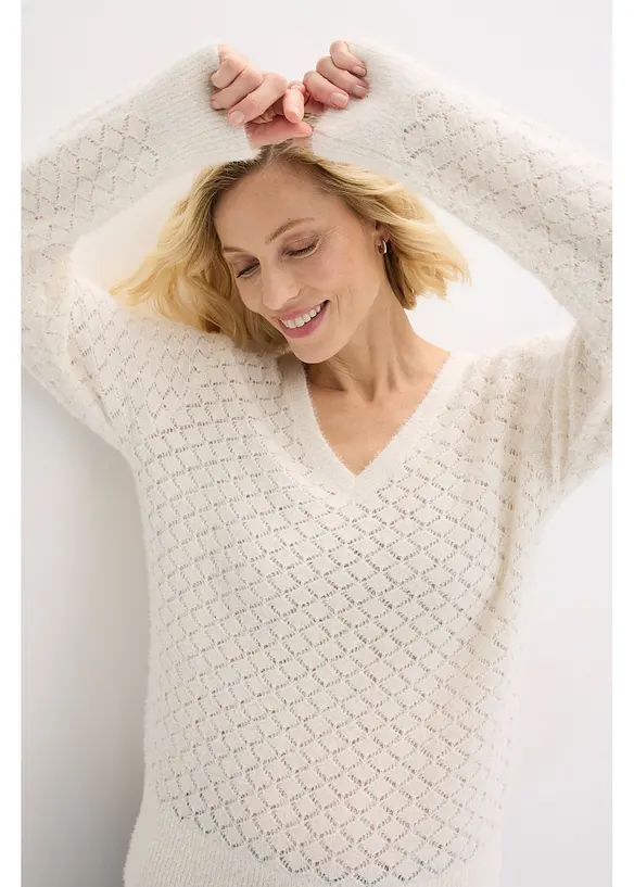 Ajour-trui met veergaren, bonprix