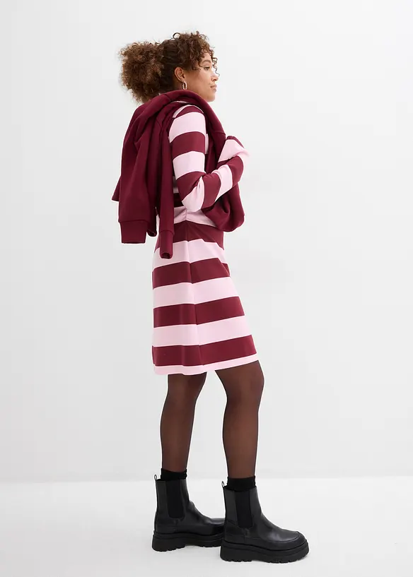 Jersey jurk met opstaande kraag, bonprix