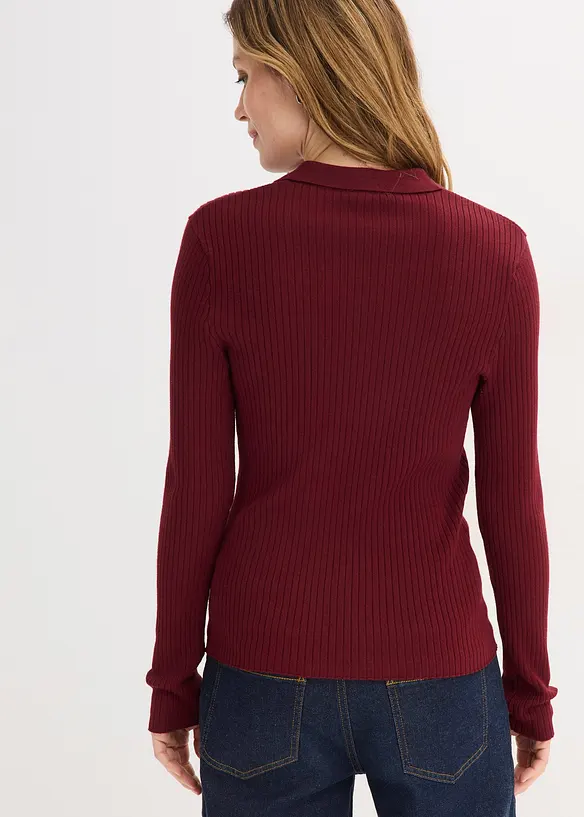 Geribde trui van viscosemix, bonprix