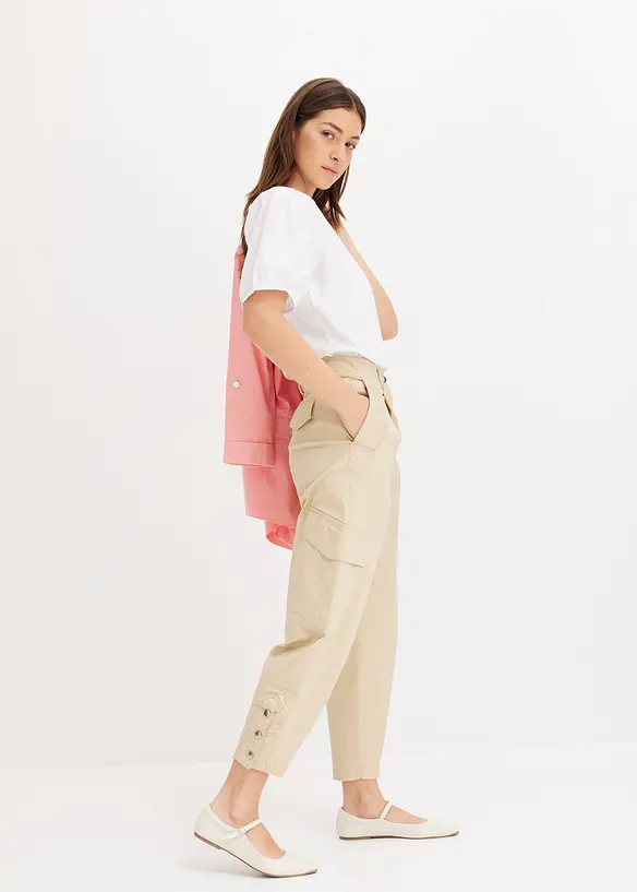 Cargo broek van katoen-stretch, bonprix