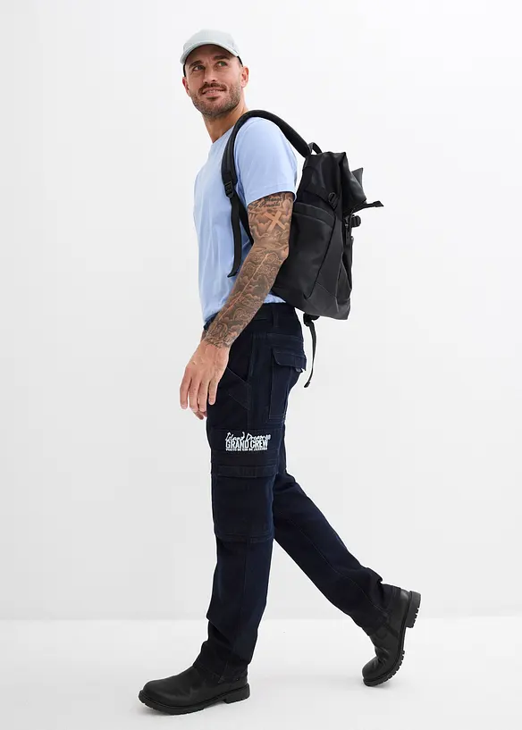 Relaxed fit stretch jeans met comfortband, straight, bonprix