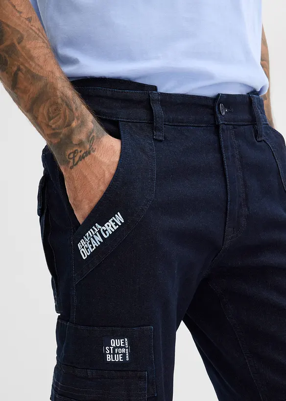 Relaxed fit stretch jeans met comfortband, straight, bonprix