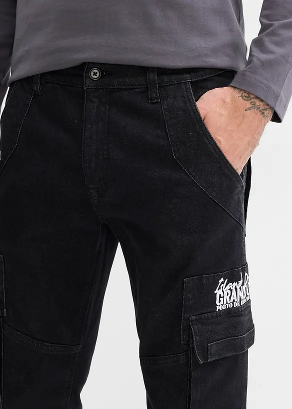 Relaxed fit stretch jeans met comfortband, straight, bonprix