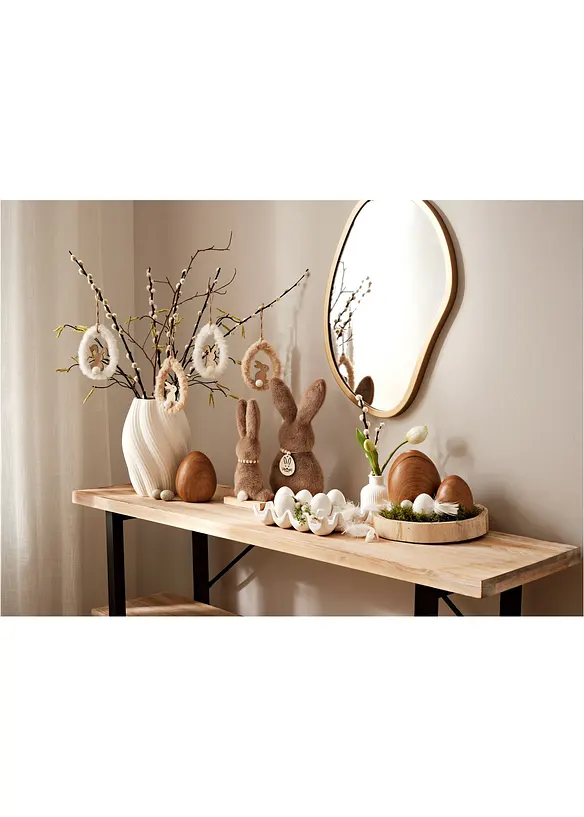 Decoratieve paaseieren in houtlook (set van 3), bonprix