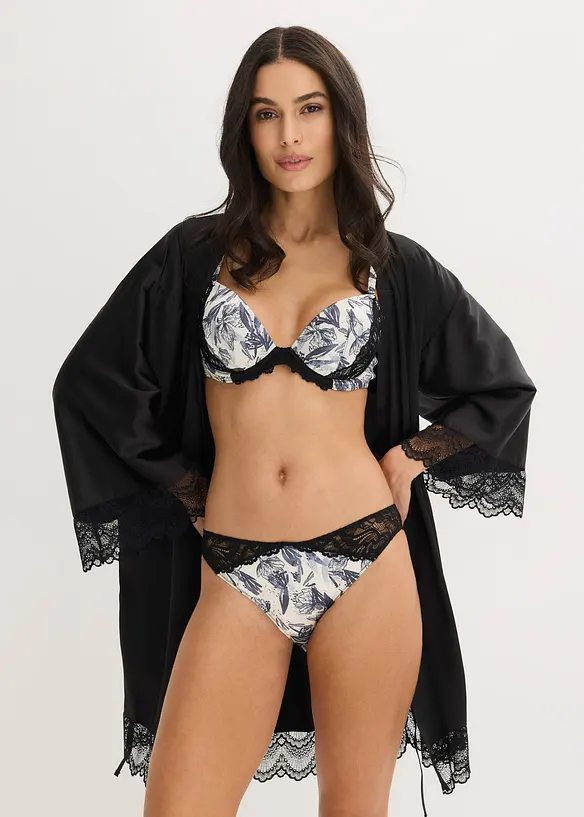 Voorgevormde bh van bedrukt satijn, bonprix