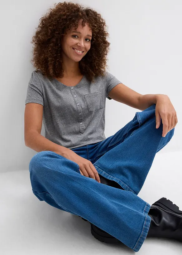 T-shirt in een katoen-viscosemix, bonprix