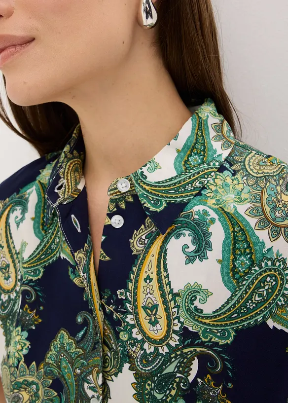 Gedessineerde blouse van soepele viscose, bonprix