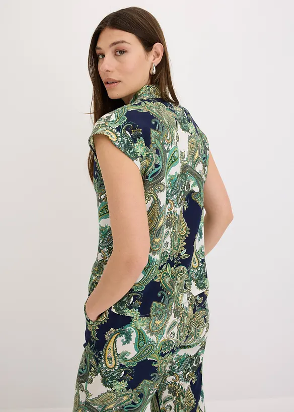 Gedessineerde blouse van soepele viscose, bonprix