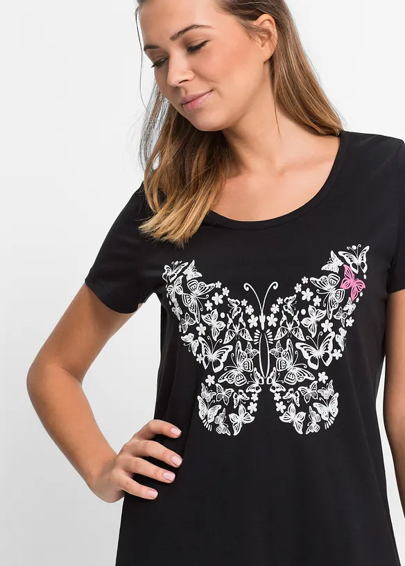 Kort nachthemd van biologisch katoen, bonprix