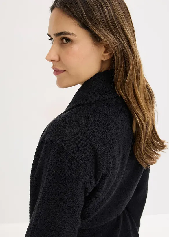 Frott&eacute; badjas van katoen, bonprix