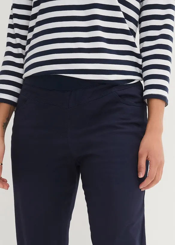 Capri broek van katoenmix met comfortband, bonprix