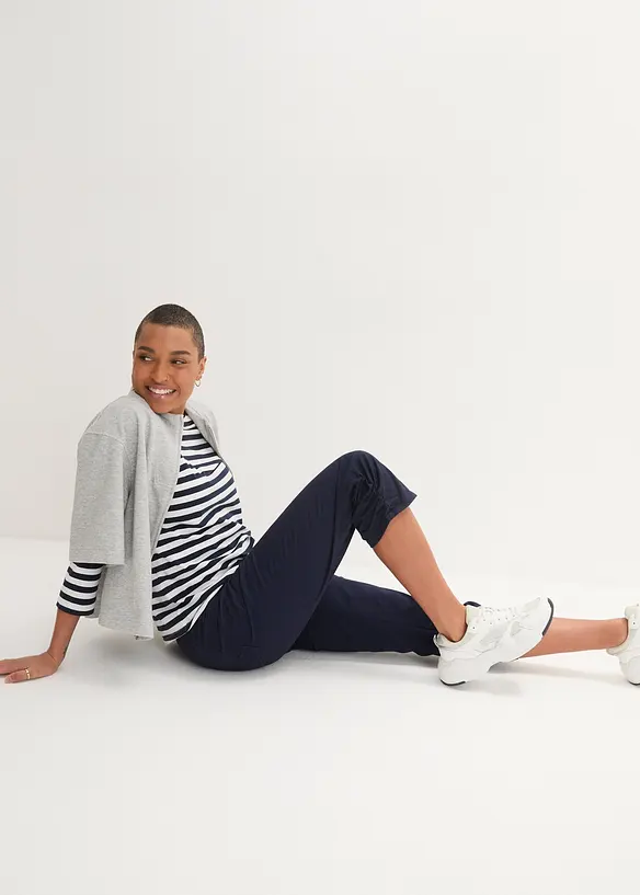 Capri broek van katoenmix met comfortband, bonprix