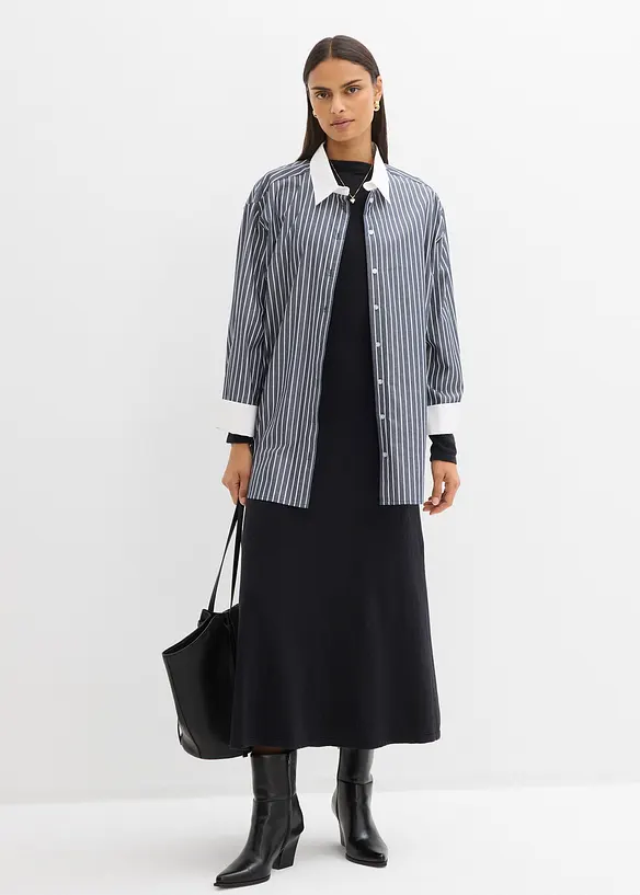 Fijngebreide maxi jurk met kasjmier, bonprix