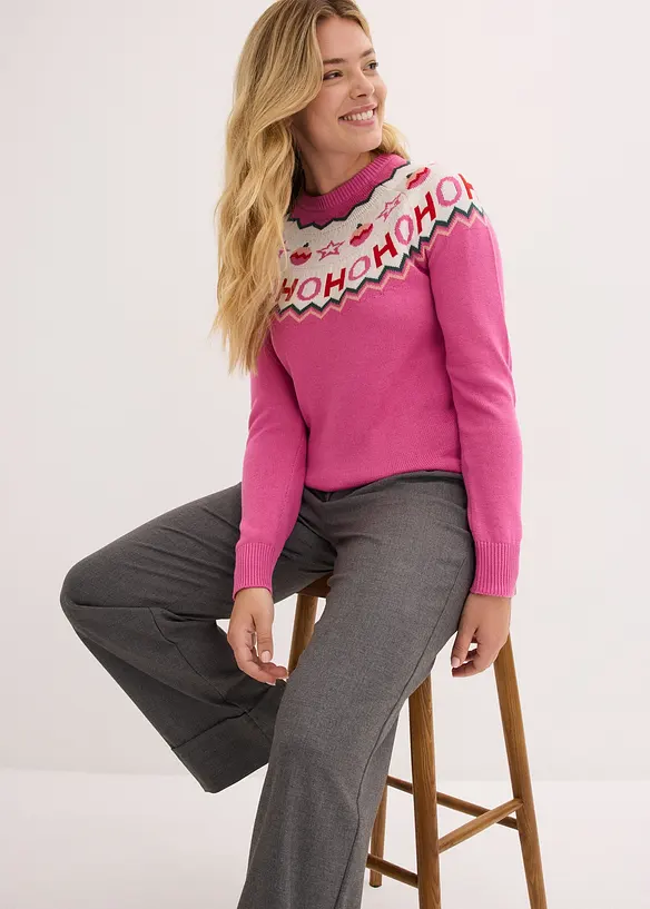 Trui met kerstmotief, bonprix