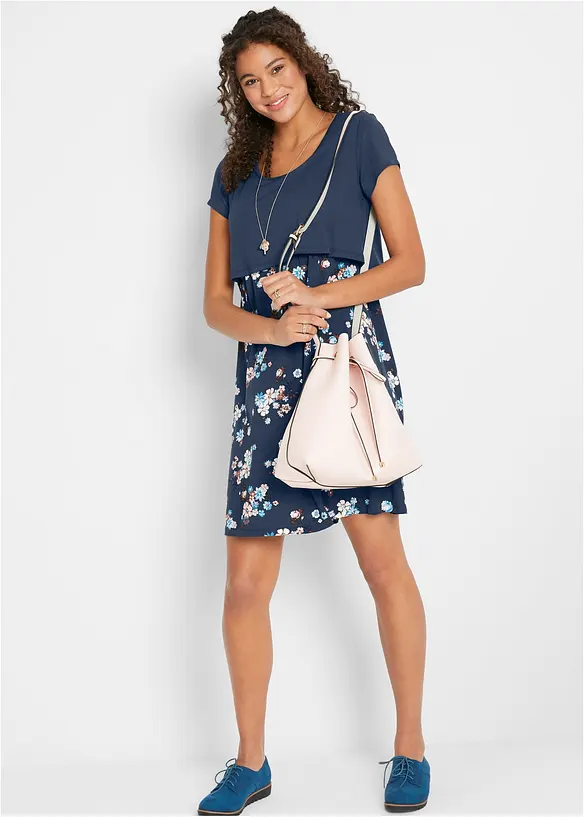 Gebloemde zwangerschapsjurk / voedingsjurk van jersey, bonprix