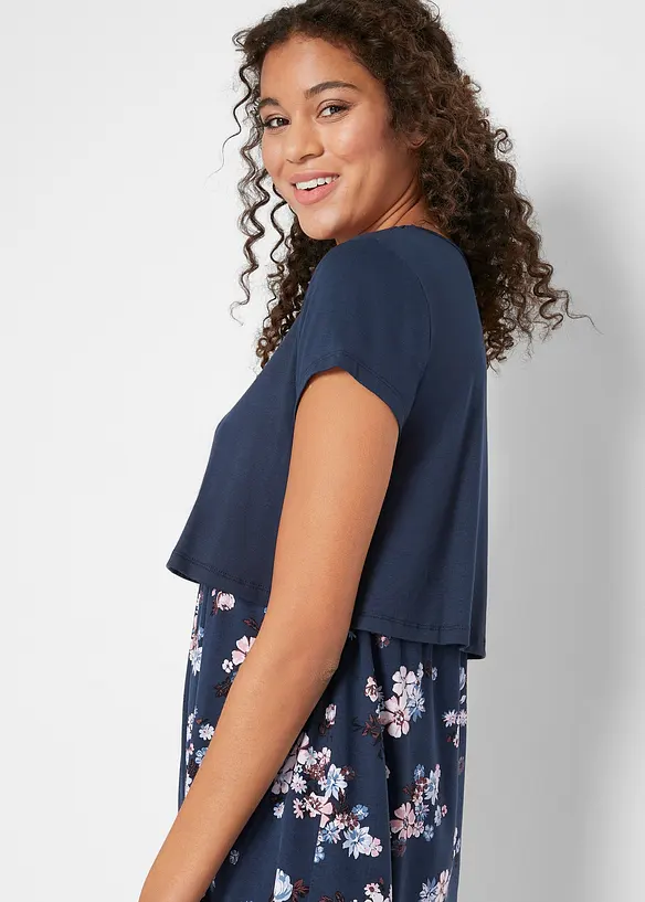Gebloemde zwangerschapsjurk / voedingsjurk van jersey, bonprix