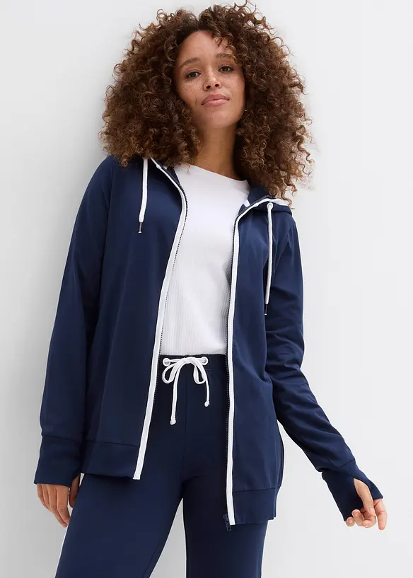 Stretch joggingpak van katoen (2-dlg. set), bonprix