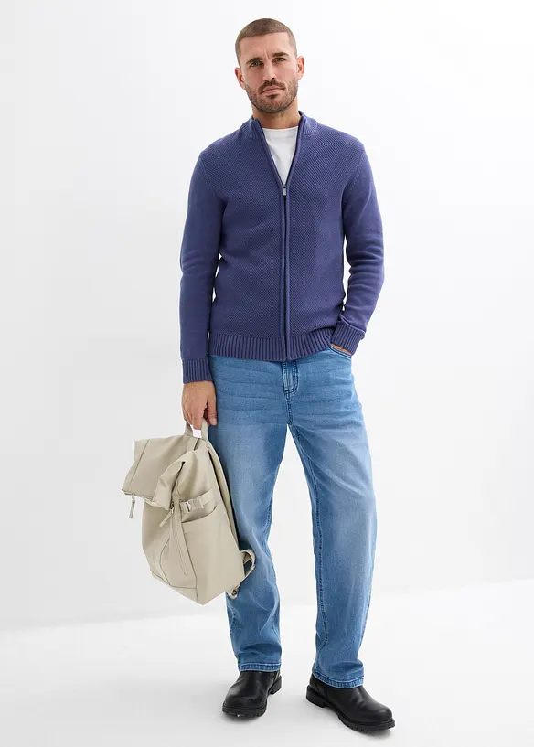 Fijn gebreid vest van puur katoen, bonprix