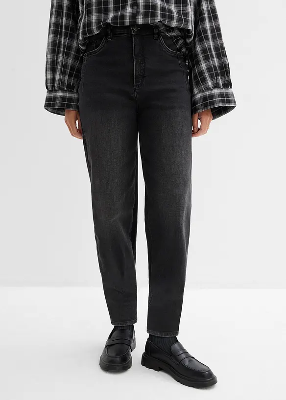 Barrel jeans met high waist en biologisch katoen, bonprix