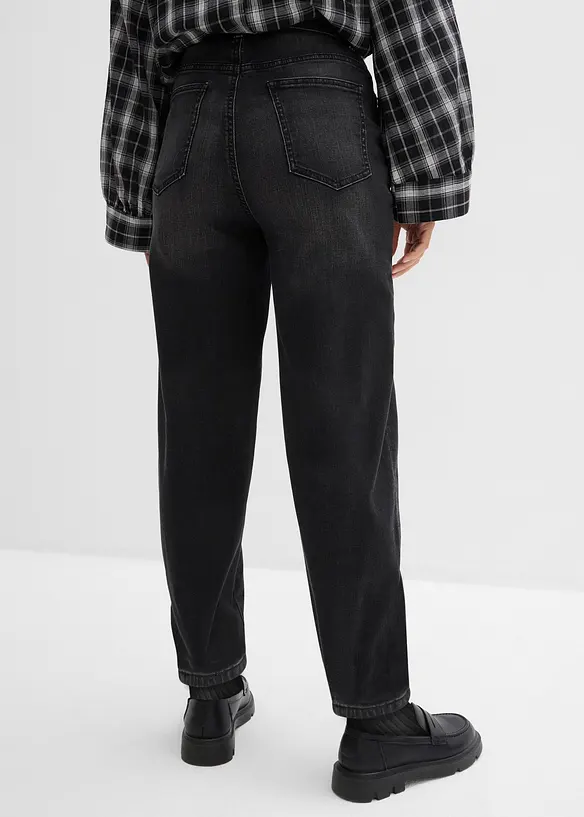 Barrel jeans met high waist en biologisch katoen, bonprix