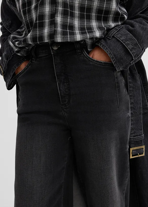 Barrel jeans met high waist en biologisch katoen, bonprix