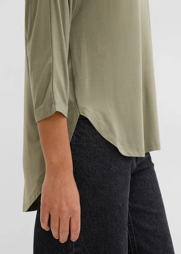 Shirt in een mix van viscose en elastan, bonprix