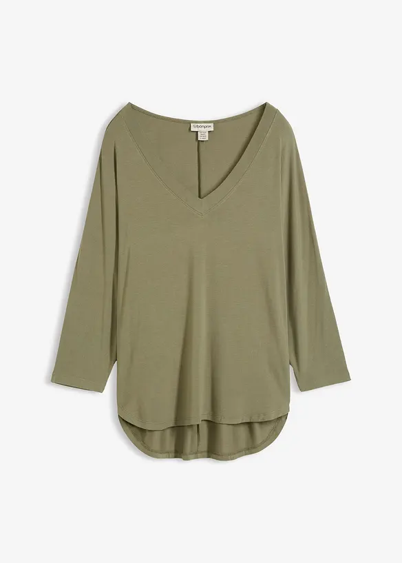 Shirt in een mix van viscose en elastan, bonprix