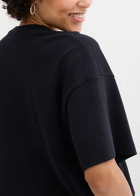 Kort oversized shirt van zwaar biologisch katoen, bonprix