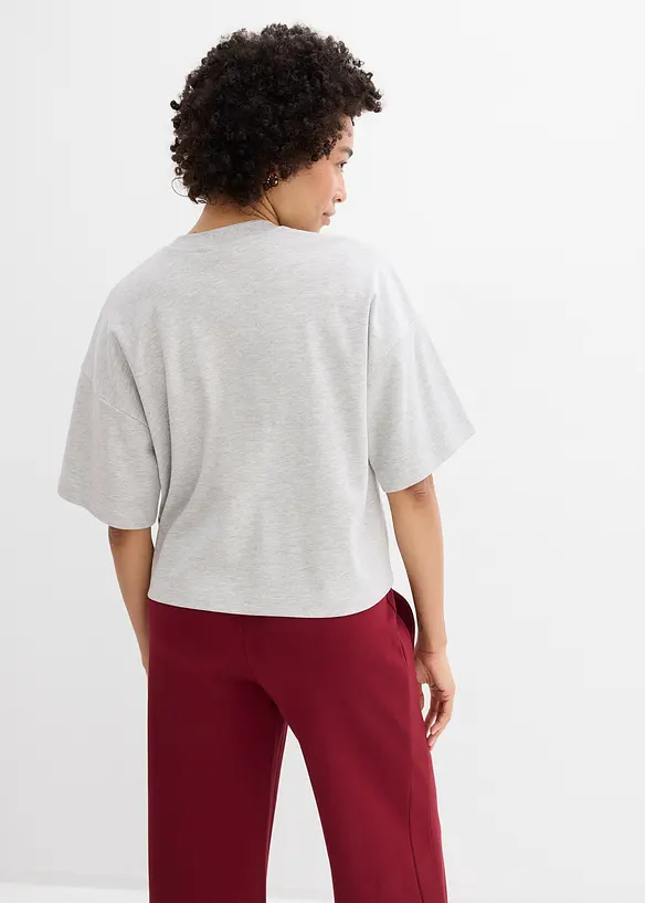 Kort oversized shirt van zwaar biologisch katoen, bonprix