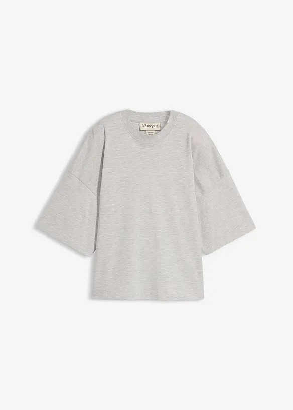 Kort oversized shirt van zwaar biologisch katoen, bonprix