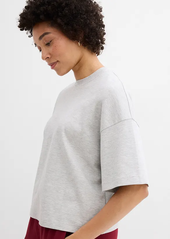 Kort oversized shirt van zwaar biologisch katoen, bonprix