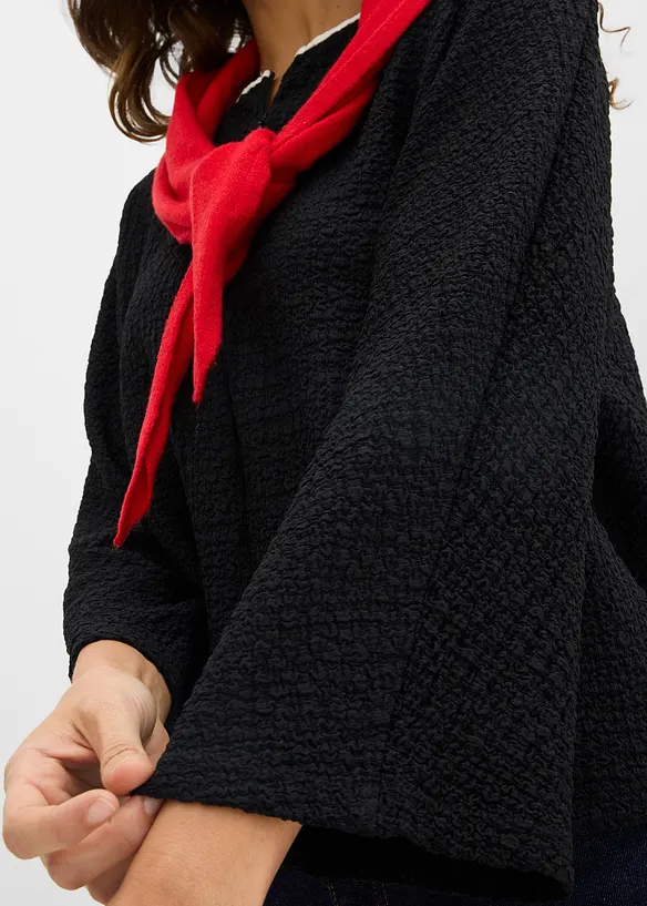 Oversized shirt met biezen in contrastkleur, bonprix