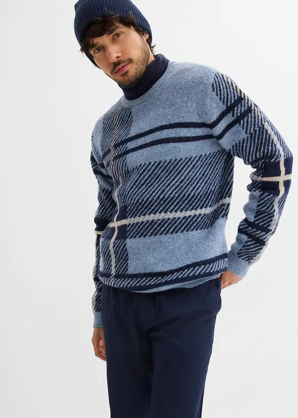 Regular fit stretch chino met comfortabele tailleband en met riem, straight, bonprix