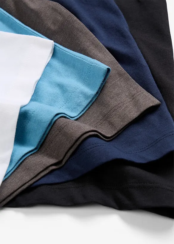 Longsleeve van biologisch katoen (set van 5), bonprix