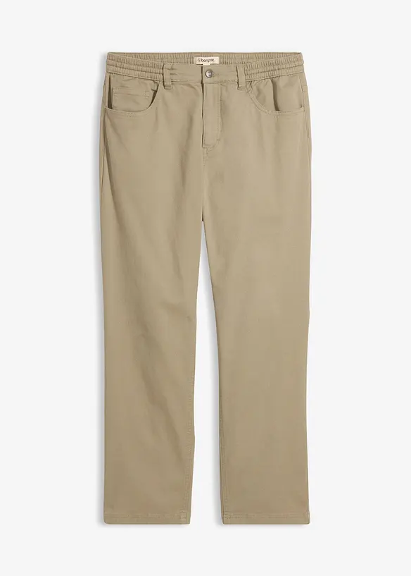 Relaxed fit stretchbroek met comfortabele tailleband, straight, bonprix