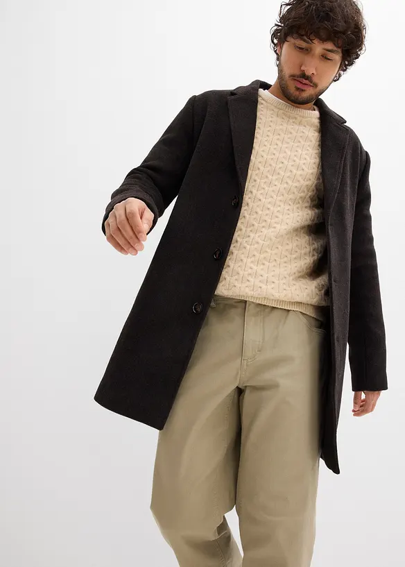 Relaxed fit stretchbroek met comfortabele tailleband, straight, bonprix