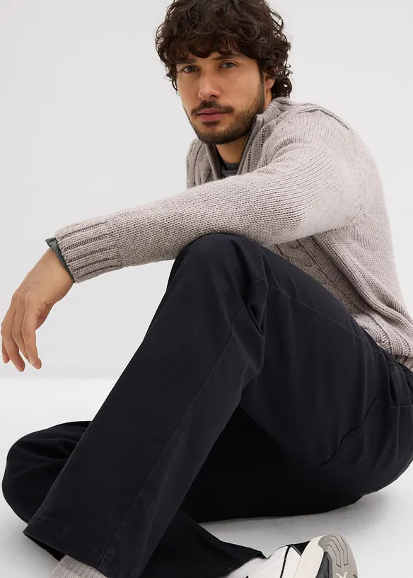 Relaxed fit stretchbroek met comfortabele tailleband, straight, bonprix