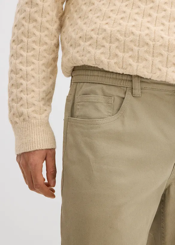 Relaxed fit stretchbroek met comfortabele tailleband, straight, bonprix