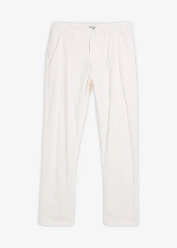 Regular fit linnen chino met comfortband, straight, bonprix
