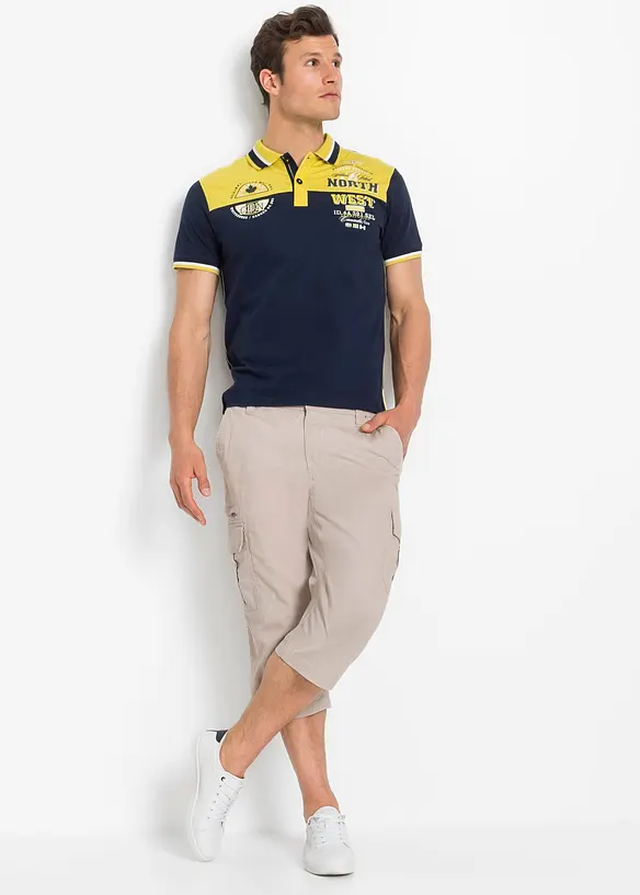 Lange cargo bermuda van katoen, regular fit, bonprix