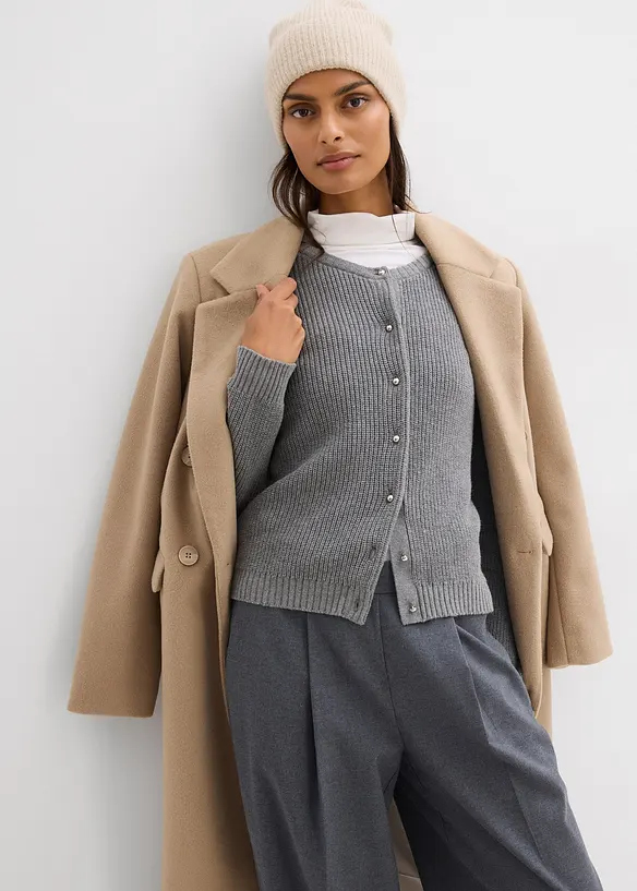 Vest van wolmix met decoratieve knopen, bonprix