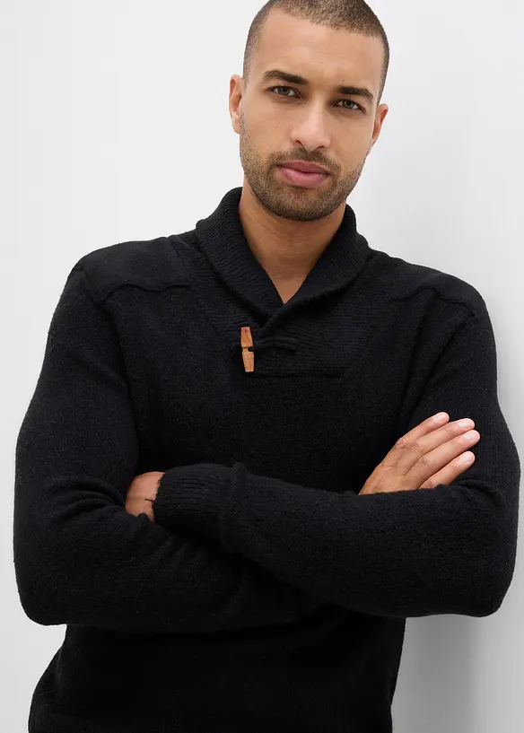 Trui met sjaalkraag, bonprix