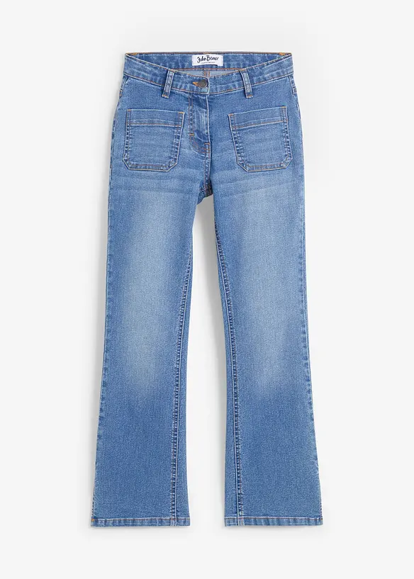 Flared jeans met comfortband, mid waist, bonprix