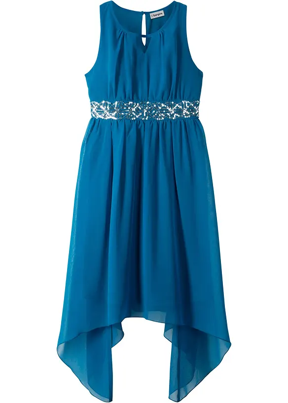 Chiffon jurk met pailletten, bonprix