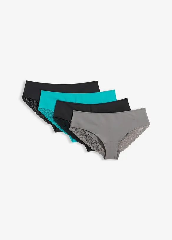 Hipster met kant (set van 4), bonprix