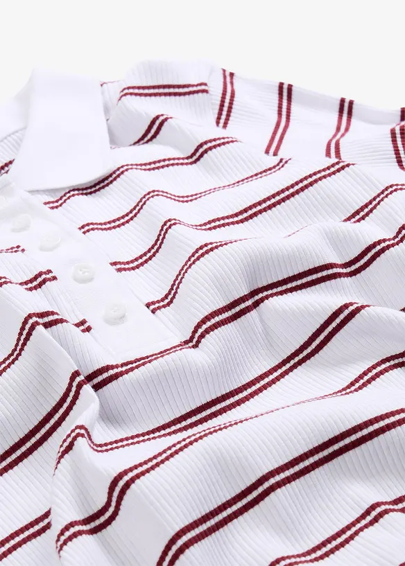 Geribd poloshirt, bonprix