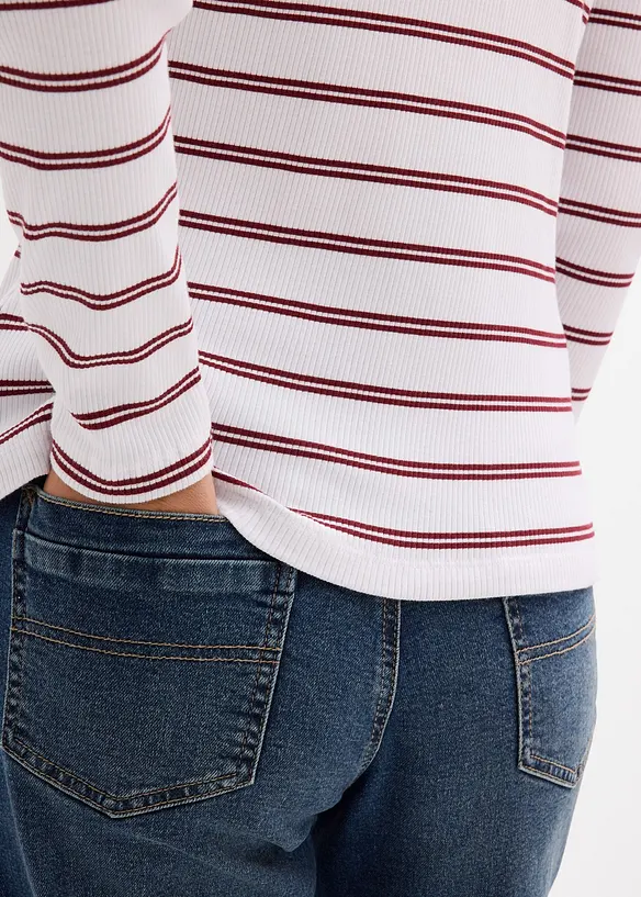 Geribd poloshirt, bonprix