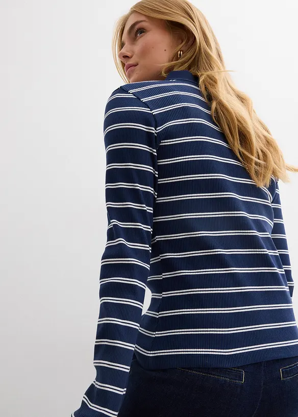 Geribd poloshirt, bonprix