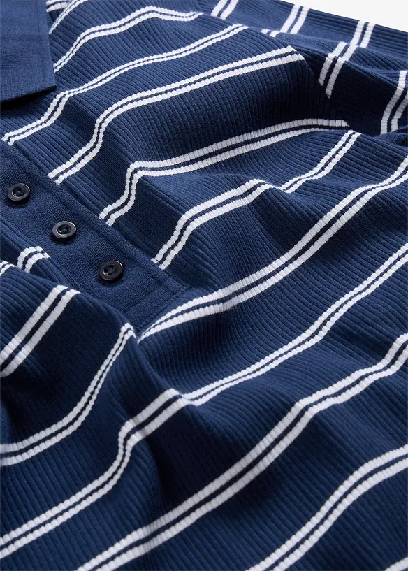 Geribd poloshirt, bonprix