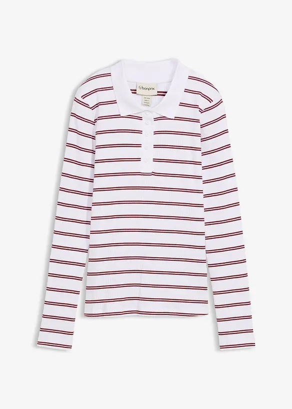 Geribd poloshirt, bonprix